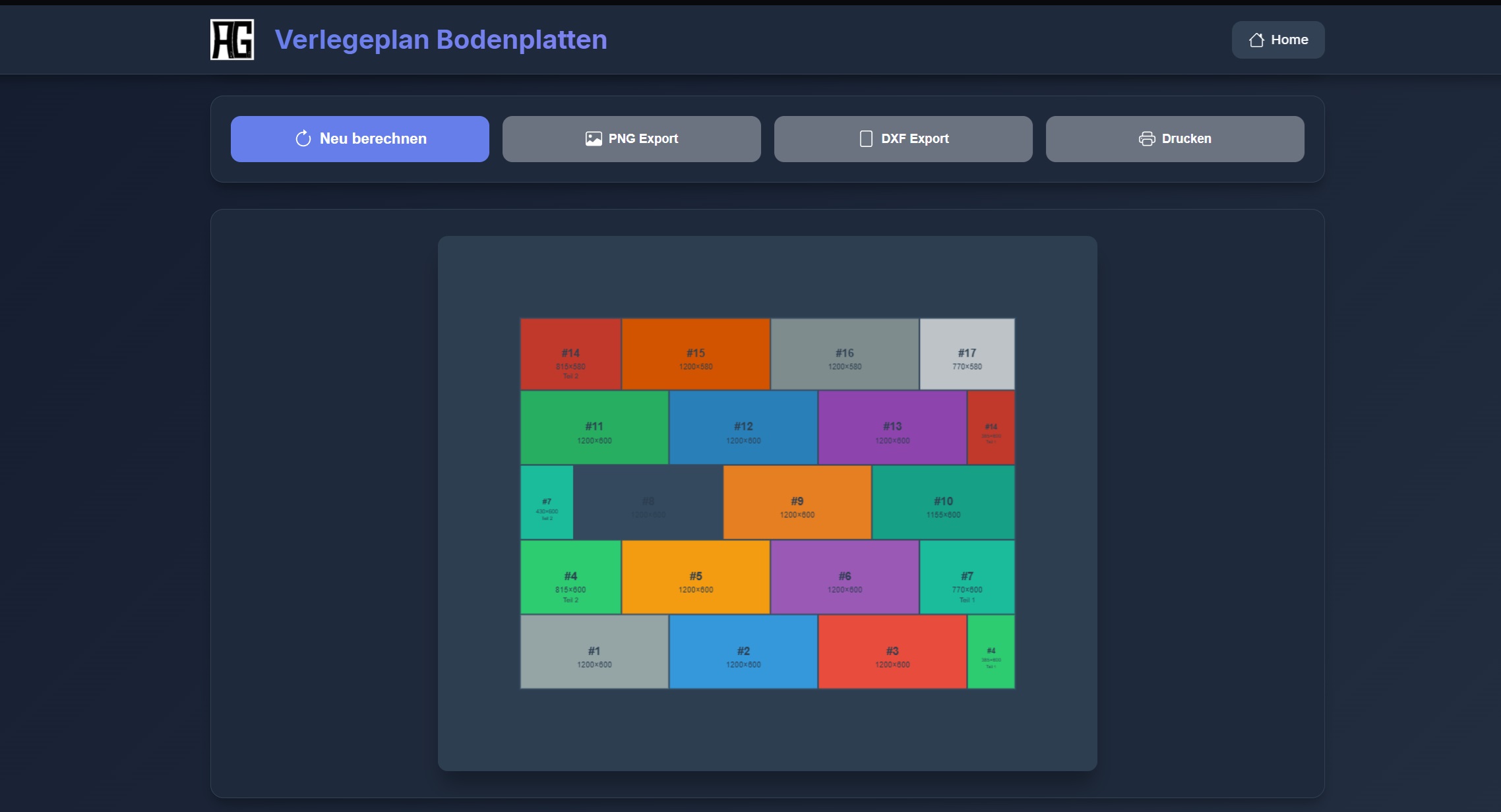 Verlegeplan Endlos